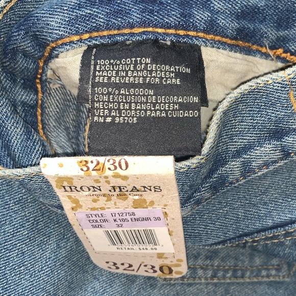 NWT Iron Jeans Men’s Regular Straight Medium Wash Denim Casual Size 32x30 - Picture 3 of 3